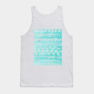 Loose bohemian pattern - aqua Tank Top